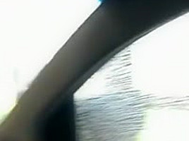 Jerking off and controlled cum in car wash