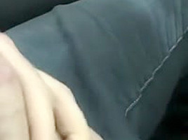 Jerking off and controlled cum in car wash