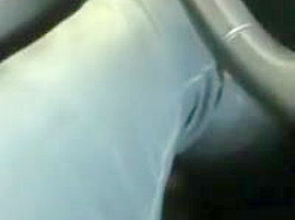 Jerking off and controlled cum in car wash