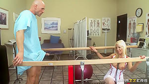 Johhny Sins meets up with Eden Adams for cock physiotherapy