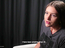 Kate Is Giving An Interview And Smoking 100mm Cigarettes