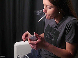 Kate Is Giving An Interview And Smoking 100mm Cigarettes