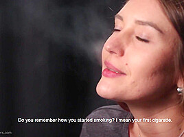 Kate Is Giving An Interview And Smoking 100mm Cigarettes