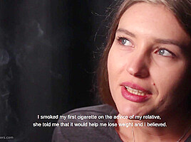 Kate Is Giving An Interview And Smoking 100mm Cigarettes