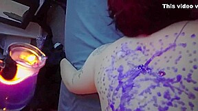 Kinky Curvy Tattooed Goth Bound and Tortured with Hot Wax