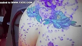 Kinky Curvy Tattooed Goth Bound and Tortured with Hot Wax
