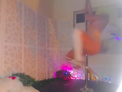 Kinky Green Haired Stripper
