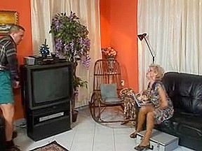 Kinky granny pumped in the butt and facialized