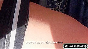 Kitty Rich flashes her tits and fucked in public for money