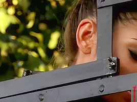 Krystal Webb teased by mistress slave