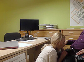 LOAN4K  Agent drills mouth, pussy, and asshole of blonde in office