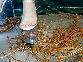 Lady L crush crush bascet with 24cm extreme high heels