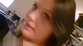 Lap dance and cum on her tits