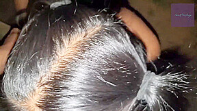 Latina Babe Sweet Blowjob, Until I Cumshot On Her Natural Tits