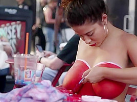 Latina bodypaints he rhuge tits in public