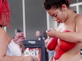 Latina bodypaints he rhuge tits in public