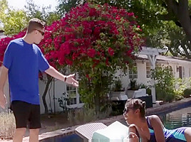 Lazy Black Valley teen 18+ Fucked By Her Swim Instructor