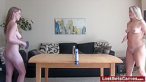 Lesbian Fucking Machine At The End Of A Table Tennis Strip Game With Two Girls