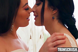 Lesbian Girl Fucked By Shemale Wife On Wedding Night 6 Min With Sophia Burns