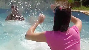 Lesbians at the pool