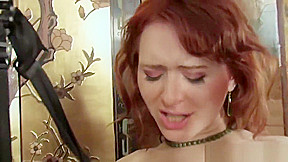 Lesbians play with a sex swing