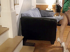 Lifted Up Her Dress Bent Her Over The Couch Pulled Her Panties To The Side And Came Deep Inside