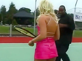 Little Blonde Babe Interracial Gangbang by BBCs
