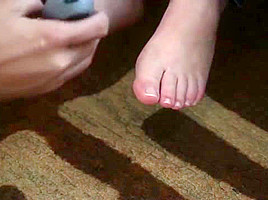 Little piggies get a shave - pampered feets