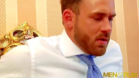 MENATPLAY Suited Men Logan Moore And Massimo Piano Anal Bang