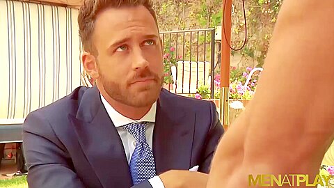 MENATPLAY Suited Men Logan Moore And Massimo Piano Anal Bang