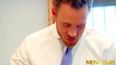 MENATPLAY Suited Men Logan Moore And Massimo Piano Anal Bang