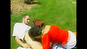 MILF THREESOME IN RUSSIAN PARK - JP SPL