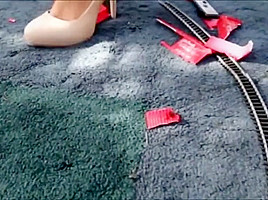 MILF destroys her stepson train set