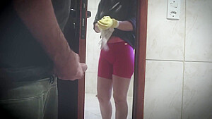 Married Cleaning Woman Sucking Her Bosss Step sons Dick