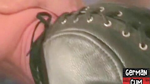 Masked German fucked and fisted in 3some till cumshot