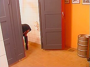 Masturbating exhibitionists in the bathroom