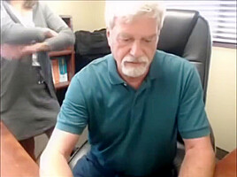 Mature guy tries to fuck his secretary