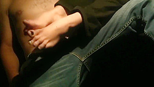 Me getting a footjob     