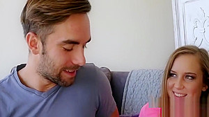 Mellow busty young gal Charli Maverick performing in amazing creampie porn video