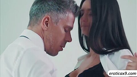 Mick Blue And Eliza Ibarra - Brunette Enjoy A Hard Fuck In The Couch