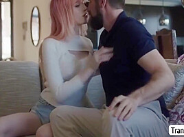 Mimi Oh In Busty Trans Woman Butt Fucked By Her Beareded Stepdad