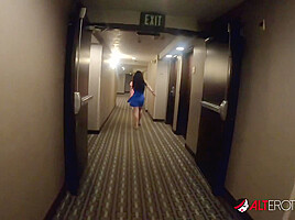 Misha and Marica share a big double sided dildo