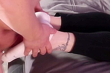 Mistress Gives Slave A Sockjob Teases His Cock With Her Feet And Gets Cum Soaked Socks