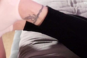 Mistress Gives Slave A Sockjob Teases His Cock With Her Feet And Gets Cum Soaked Socks