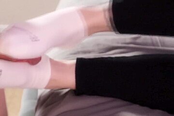 Mistress Gives Slave A Sockjob Teases His Cock With Her Feet And Gets Cum Soaked Socks
