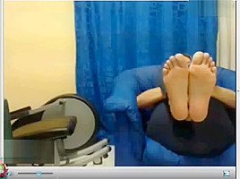 Mlif Show her Soles Foot & Bastinado&Footjob&Tickle her Foot on Webcam