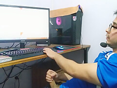 Muscular Man Touches Himself
