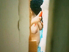 My Chubby Mexican Lets Me Record Her While She Takes A Shower