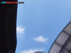 My jean upskirt of a college girl