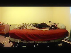 My s ister masturbating on bed
